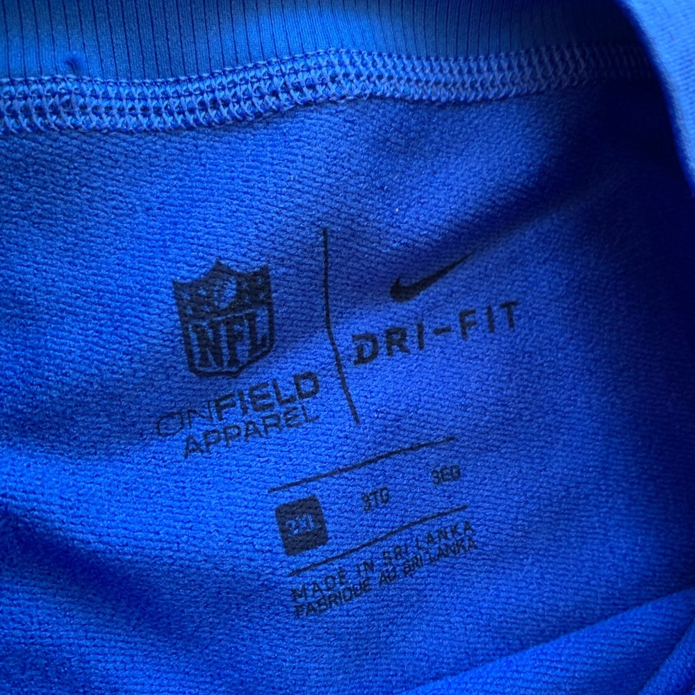 Nike NFL Blue Therma-Fit Long Sleeve Mock Neck Shirt Top CW6384-405 NWOT sz 3XL - Picture 5 of 8